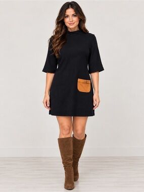 Lauren moffatt linen/ wool blend dress 8